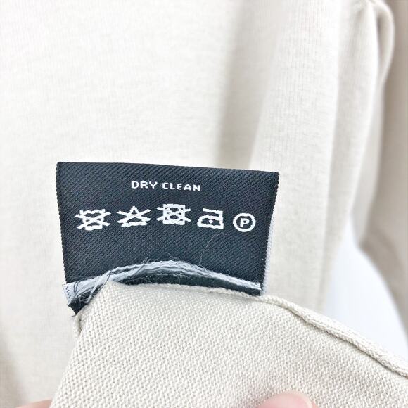 Carlisle Sweater Womens Small Cream Silk Blend Crew Neck Ribbed Trim Pullover - Picture 8 of 8